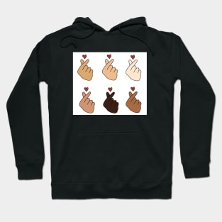 Bold Hearts in Diverse Skin Tones Hoodie